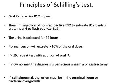schilling test results|Schilling Test: Purpose, Procedure, and Risks .